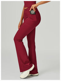 High Waist Cross Waist Wide Leg Bootcut Yoga Leggings Pants