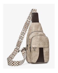 Chest Bag Women Casual Messenger Bag Women Retro Soft Leather Shoulder Bag Backpack