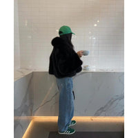 Fox Fur Jacket Women Short Autumn Winter Faux Fur Coat Young All Match Plush Women Clothing