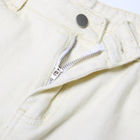 Neutral Blooming Ink Painting Patchwork Trousers for Women - High Waist Autumn Casual Jeans