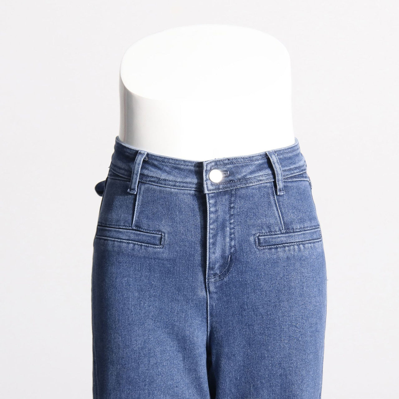 Blue Fashionable Elegant Jeans for Women Spring Bow