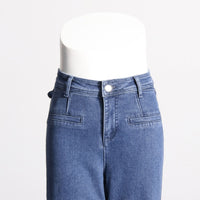 Blue Fashionable Elegant Jeans for Women Spring Bow