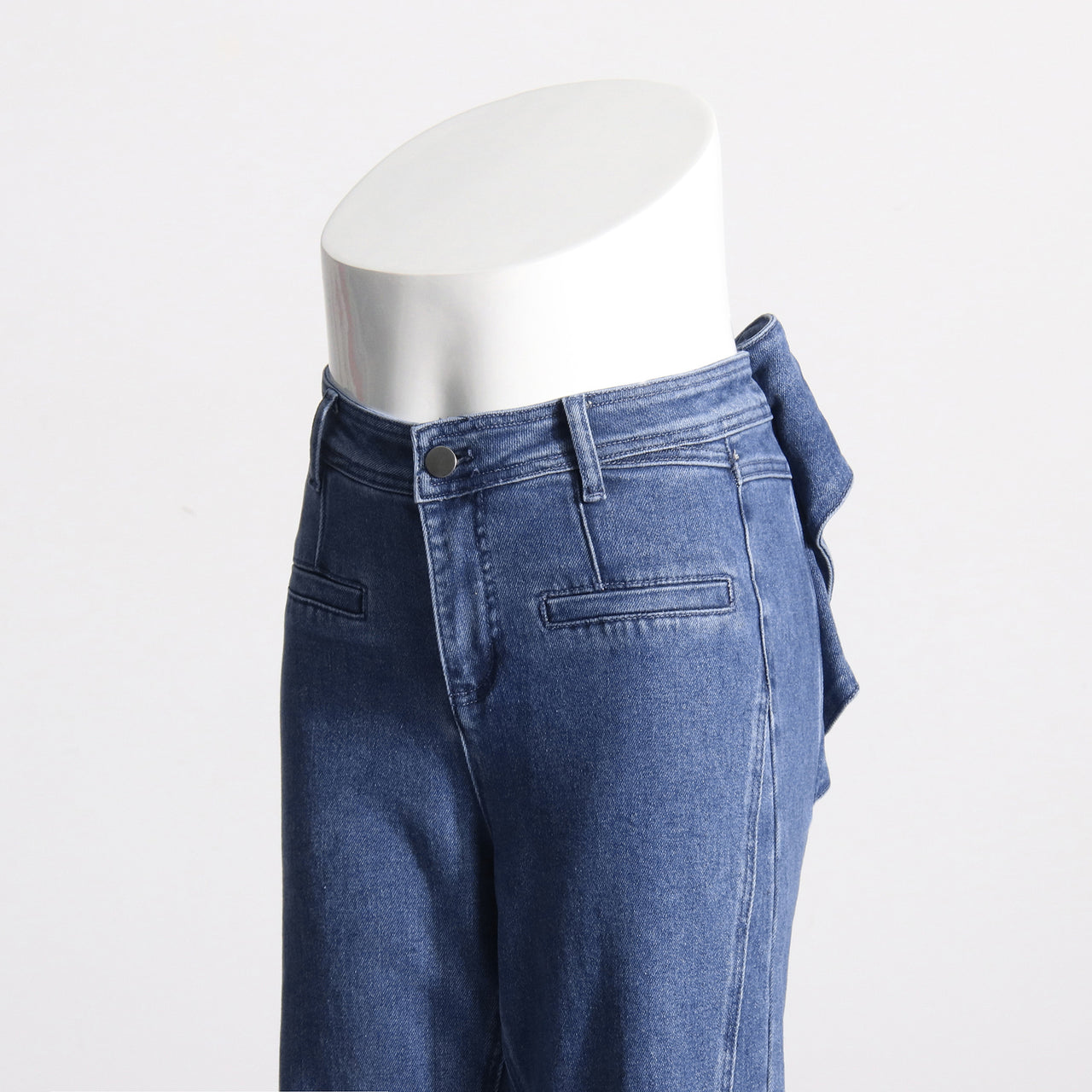 Blue Fashionable Elegant Jeans for Women Spring Bow