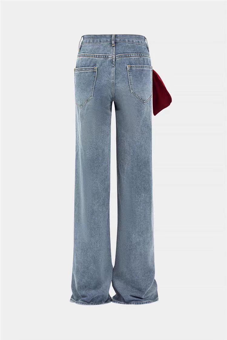 Blue Bow Detail Jeans