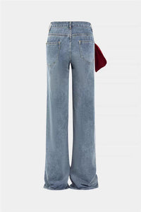 Blue Bow Detail Jeans