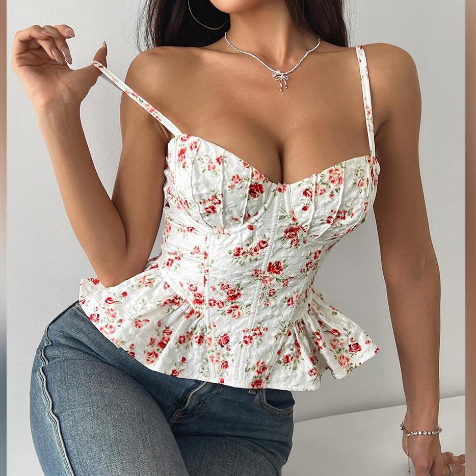 Floral Backless Lace-Up Wrapped Chest Dress – Spring/Summer Essential - Modestly Vogue