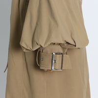Neutral Elegant High Grade Windbreaker for Women Long Sleeve Slim-Fit Trench Coat - Modestly Vogue