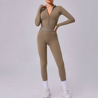 Mesh Stitching on Both Sides Yoga Jumpsuit Tight Elastic Waist Finger Hole Stitching Sports Fitness One Piece - Modestly Vogue
