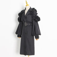 Neutral Elegant High Grade Windbreaker for Women Long Sleeve Slim-Fit Trench Coat - Modestly Vogue