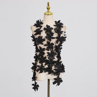 Black Mesh Stitching Sleeveless Vest for Women - Spring Summer Top