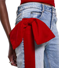 Blue Bow Detail Jeans