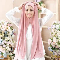Premium Jersey Instant Hijab – Soft, Stretchy & No-Pin Style - Modestly Vogue
