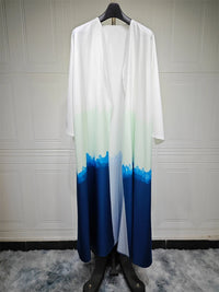 Ramadan & Eid Tie-Dye Open Batwing Kimono Abaya – Dubai Summer Style - Modestly Vogue