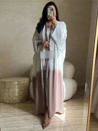 Ramadan & Eid Tie-Dye Open Batwing Kimono Abaya – Dubai Summer Style - Modestly Vogue