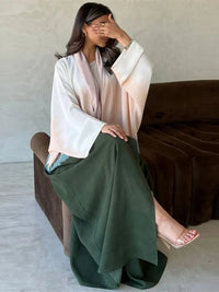 Ramadan & Eid Tie-Dye Open Batwing Kimono Abaya – Dubai Summer Style - Modestly Vogue