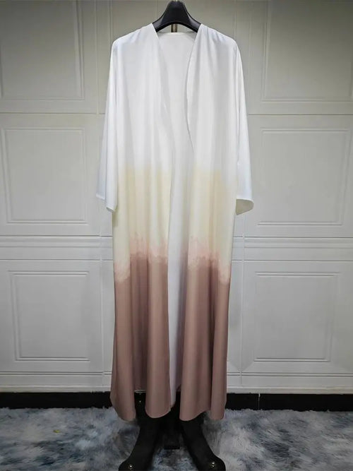 Ramadan & Eid Tie-Dye Open Batwing Kimono Abaya – Dubai Summer Style - Modestly Vogue
