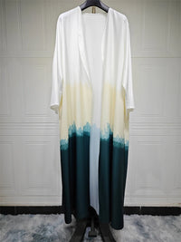 Ramadan & Eid Tie-Dye Open Batwing Kimono Abaya – Dubai Summer Style - Modestly Vogue