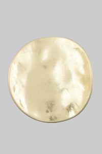 Gold or Silver Hammered Plate Round Stretch Ring