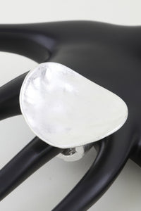 Gold or Silver Hammered Plate Round Stretch Ring