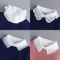 Hollow Lace Chiffon Doll Cotton Fake Collar Blouse Sweater Detachable