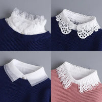 Hollow Lace Chiffon Doll Cotton Fake Collar Blouse Sweater Detachable