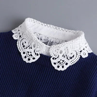 Hollow Lace Chiffon Doll Cotton Fake Collar Blouse Sweater Detachable