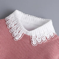 Hollow Lace Chiffon Doll Cotton Fake Collar Blouse Sweater Detachable