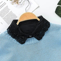 Hollow Lace Chiffon Doll Cotton Fake Collar Blouse Sweater Detachable