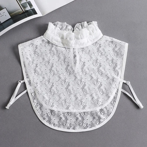 Hollow Lace Chiffon Doll Cotton Fake Collar Blouse Sweater Detachable