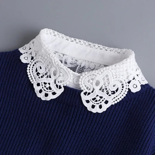 Hollow Lace Chiffon Doll Cotton Fake Collar Blouse Sweater Detachable