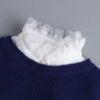 Hollow Lace Chiffon Doll Cotton Fake Collar Blouse Sweater Detachable