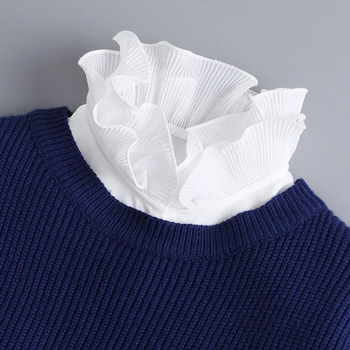 Hollow Lace Chiffon Doll Cotton Fake Collar Blouse Sweater Detachable