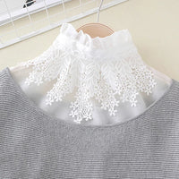 Hollow Lace Chiffon Doll Cotton Fake Collar Blouse Sweater Detachable