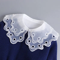 Hollow Lace Chiffon Doll Cotton Fake Collar Blouse Sweater Detachable