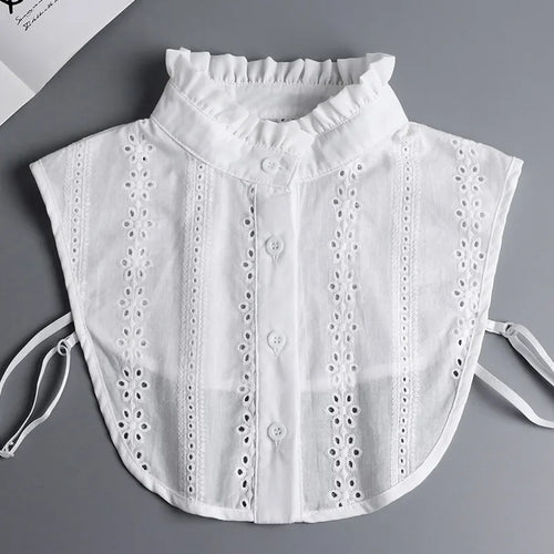 Hollow Lace Chiffon Doll Cotton Fake Collar Blouse Sweater Detachable