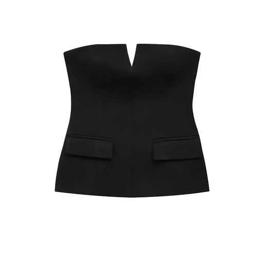 MUJER off Shoulder Tube Top Women Sexy Strapless Crop Top Woman