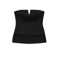 MUJER off Shoulder Tube Top Women Sexy Strapless Crop Top Woman