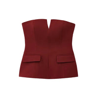 MUJER off Shoulder Tube Top Women Sexy Strapless Crop Top Woman