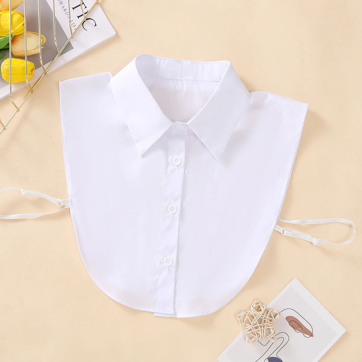 Women's Cotton Pointed Collar Fake Collar Fashionable and Elegant