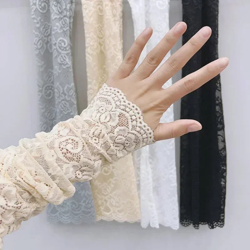 Summer Fashion Ice Sleeves – Elastic Fingerless Long Arm Gloves