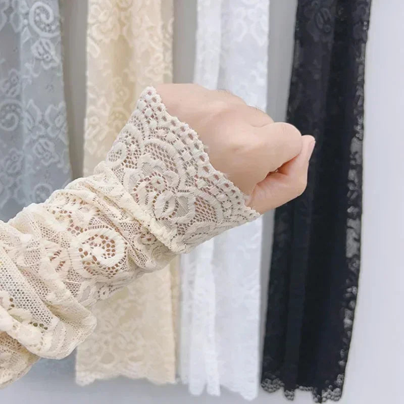 Summer Fashion Ice Sleeves – Elastic Fingerless Long Arm Gloves