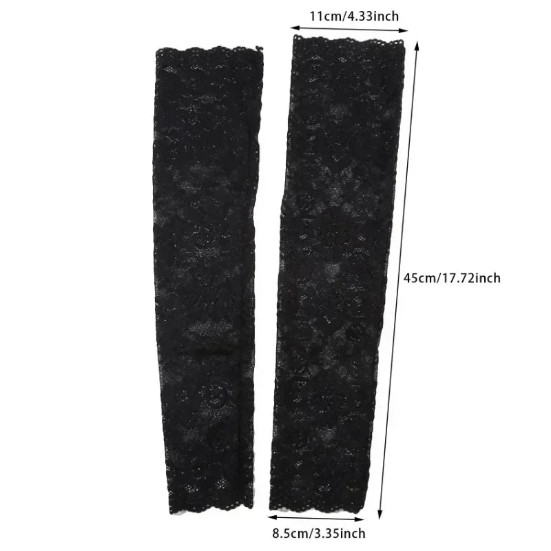 Summer Fashion Ice Sleeves – Elastic Fingerless Long Arm Gloves