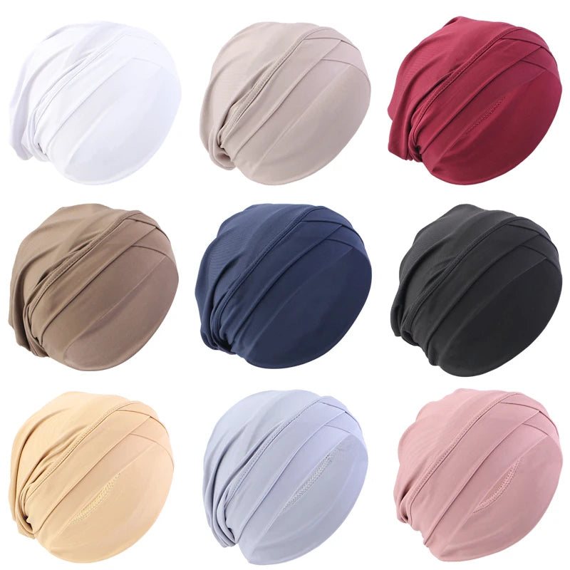 Women’s Cross Muslim Hijab Inner Hat – Islamic Undercap Arab Wrap