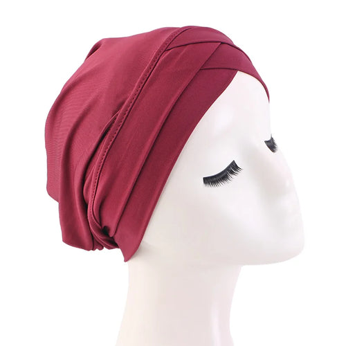 Women’s Cross Muslim Hijab Inner Hat – Islamic Undercap Arab Wrap