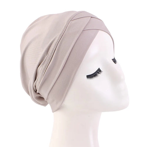 Women’s Cross Muslim Hijab Inner Hat – Islamic Undercap Arab Wrap