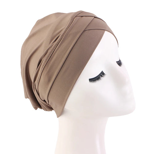 Women’s Cross Muslim Hijab Inner Hat – Islamic Undercap Arab Wrap