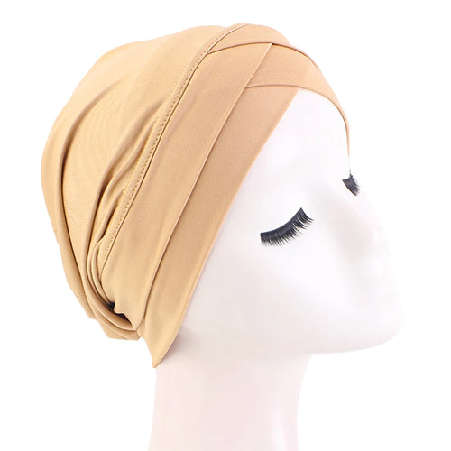 Women’s Cross Muslim Hijab Inner Hat – Islamic Undercap Arab Wrap
