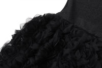 Fall U-Collar Plush Slim Fit Patchwork Solid Color Sling Dress