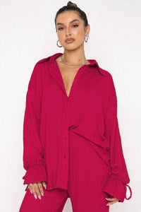 TOP TWO PIECE PANT SET - Modestly Vogue
