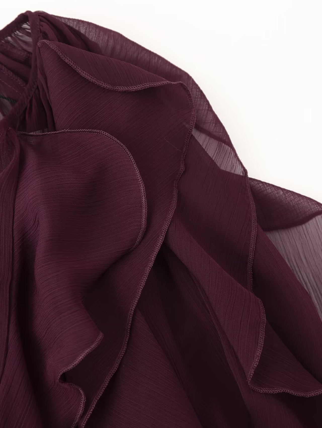 V-Neck Summer Blouse with Laminated Detail – Casual Shirt for Women